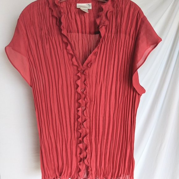 Worthington Woman rust/coral top - Picture 5 of 6